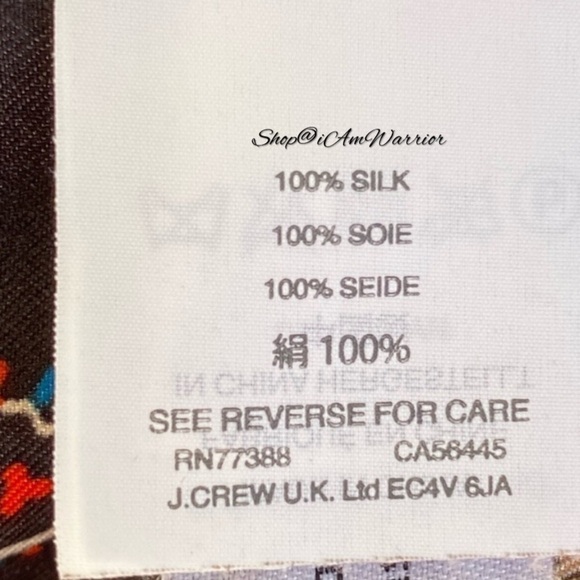 J.Crew 2 piece black silk paisley top + matching pull on pants *shop@iamwarrior - Picture 11 of 12